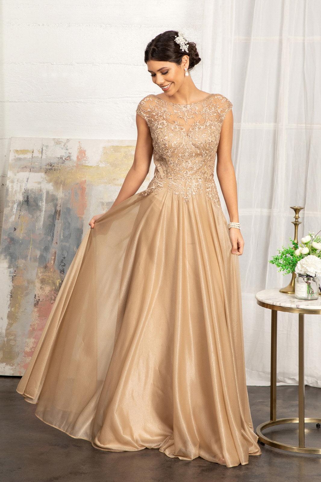 gold mother of the bride dress